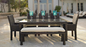 Picture of an outdoor dining set.