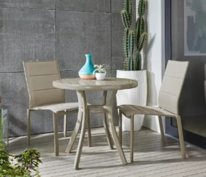 White 3 piece outdoor dining set