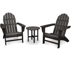 Image of black 3 piece seating set