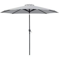 Gray patio table umbrella