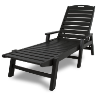 Black Outdoor Chaise Lounge