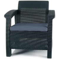 Black Outdoor Club Chair