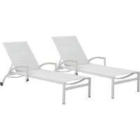 White Outdoor Chaise Lounges