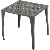 cast aluminum side table