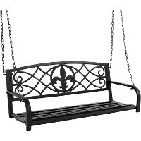 wrought iron porch swings