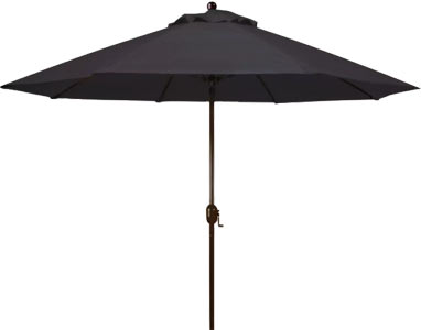 Black patio umbrella