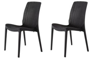 black wicker dining chairs