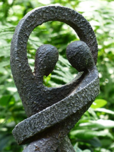 metal contemporary garden sculpture