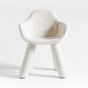 Crate and Barrel White Upholstered Desk Chair