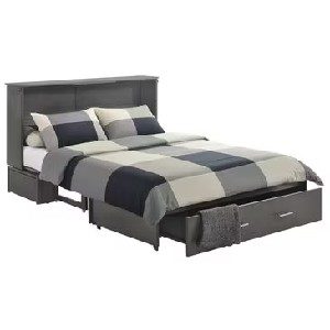 Nebraska Furniture Mart gray bed