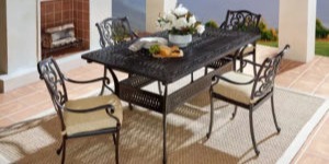 Black wrought iron dining set