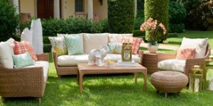 outdoor seating set on grass