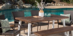 Rustic outdoor dining set